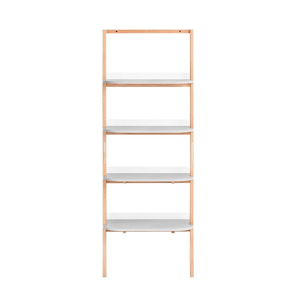 SoBuy Bücherregal mit 4 Regalböden Hellgrau 65x38.2x169.3cm, Nordisch, HSTR02-HG