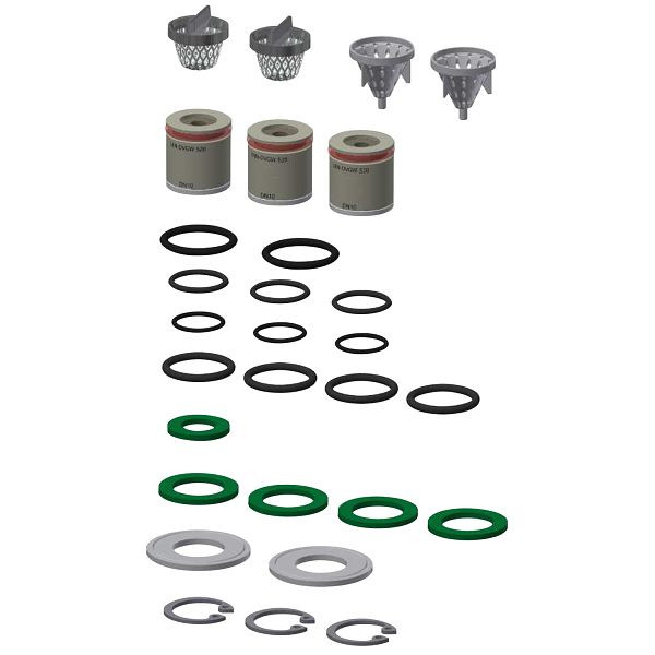 KWC Montageset, Siebe, O-Ringe, Dichtungen, Rückflussverhinderern, 2000104777