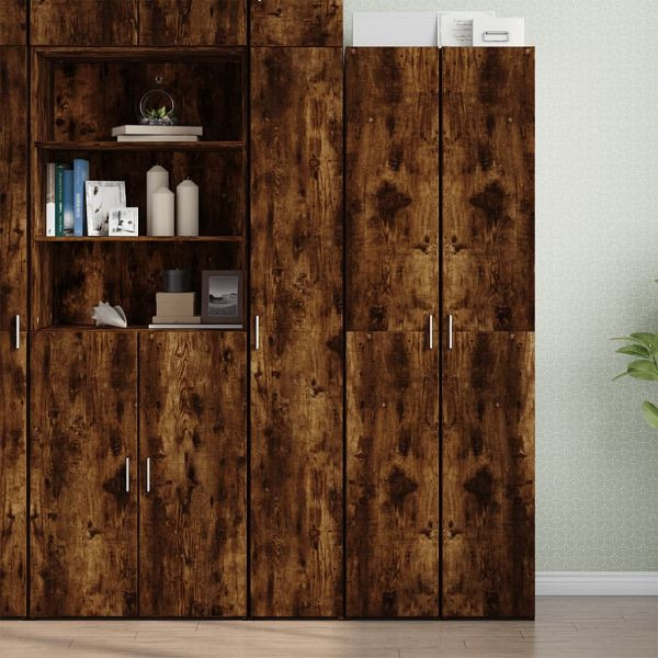 vidaXL Highboard Räuchereiche 30x42,5x185 cm Holzwerkstoff, 3281396