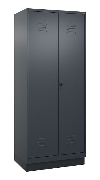 C+P Mehrzweckschrank Classic PLUS, Wäsche-/Kombispind, Sockel, 2 Abteile, 1950x800x500mm, 7016/7016, Drehriegel, 080620-22 S10012