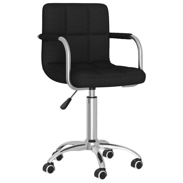 vidaXL Esszimmerstuhl Drehbar Schwarz Stoff, stilvoll, 3087975