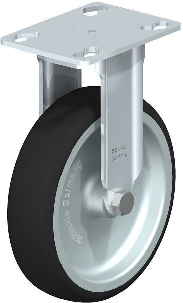 Blickle BKPA-PATH 126G Apparate-Bockrolle mit Anschraubplatte, Thermoplastisches Polyurethan, Grau, 846975