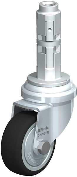 Blickle LRA-PATH 50K-FK-E02 Apparate-Lenkrolle mit Expander, Thermoplastisches Polyurethan, Grau, 848574