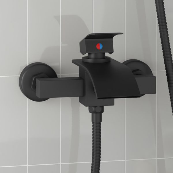 vidaXL Duschmischer Schwarz G 1 / 2 Zoll, 42023395