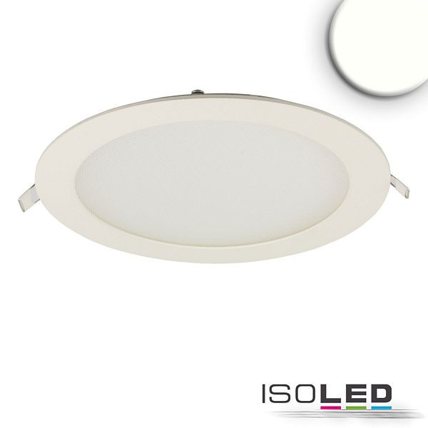 ISOLED LED Downlight, 18W, rund, ultraflach, blendungsreduziert, weiß, neutralweiß, CRI90, 115473