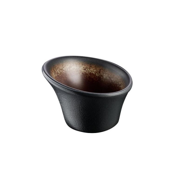 APS Schale KAYA, Melamin, Ø 8 cm, Höhe 4/5,5 cm, grau/braun, VE: 12 Stück, 85362