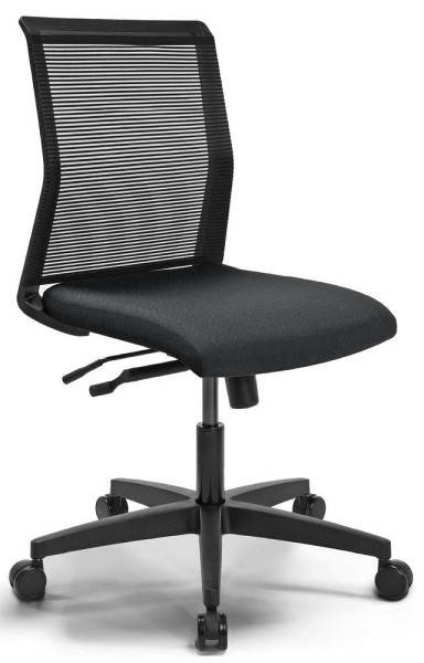 Deskin Bürostuhl SIGMA SMART mit Armlehnen, Schwarz/Schwarz, 800 x 600 x 330 mm, 346333