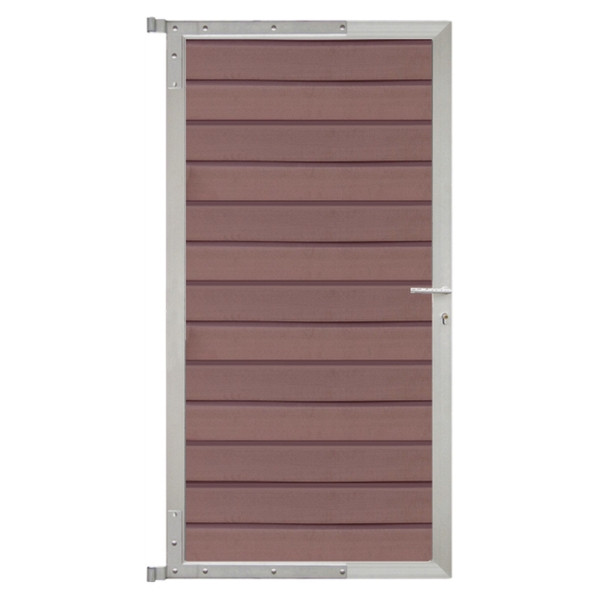 T&J WOLLBACH-Serie-Tor-Komplettset, 90 x 175 cm, Mokka/Silber, 44175