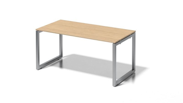 Bisley Cito Schreibtisch, 730 mm höhenfixes O-Gestell, H 19 x B 1600 x T 800 mm, ahorn/silber, DOF1608MP355
