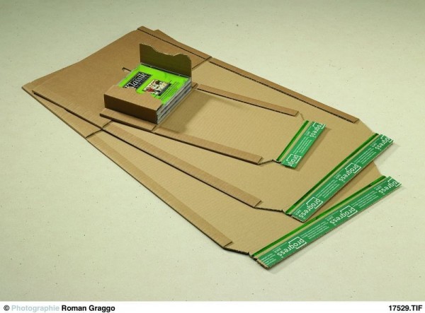 Progress Packaging PP_B02.23 Universalverpackung braun zum wickeln mit SK-Verschluß und Aufreißfaden, VE: 10 Stück, 960/644, 003469