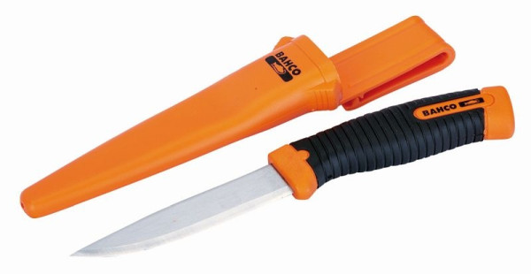 Bahco Profimesser im Display, Edelstahl-Mehrzweck-Klinge, 2-Komponenten-Griff, Klinge 100 mm, 2446-OV
