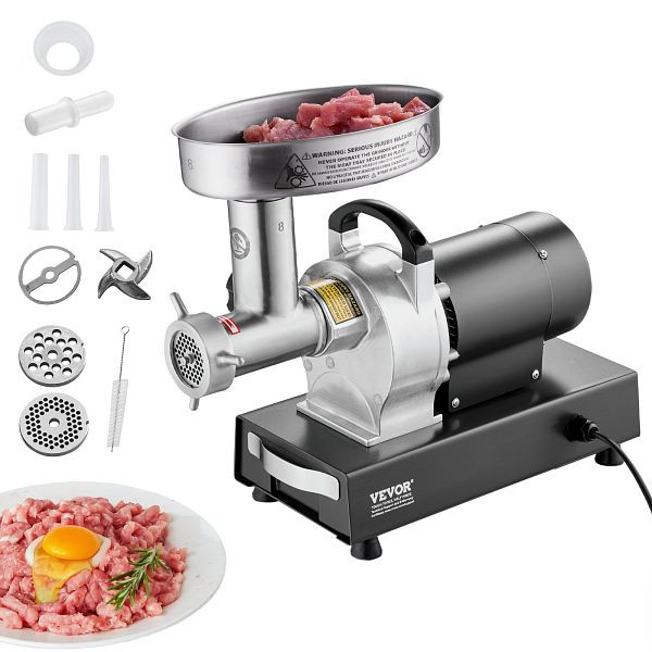 VEVOR Kommerzieller elektrischer Fleischwolf, 2,72kg/Min Wurstfüllmaschine 350W, SYTMDDJRJSYSUTWIYV2