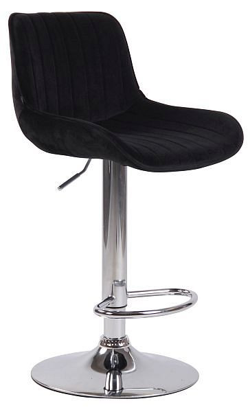 CLP Barhocker Lentini Samt chrom, schwarz, 318279, 4251756455132