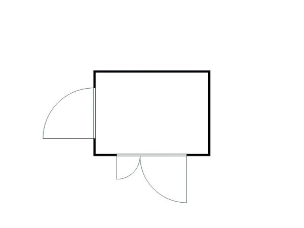 FLADAFI Materialcontainer MC 1300, verzinkt, montiert, ohne Boden, Doppelflügeltür (asymmetrisch) auf der 3 m Seite und Einflügeltür, F13210710-F1322