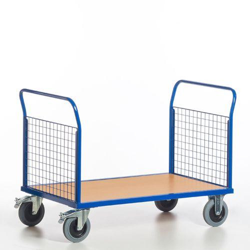 Rollcart Gitter-Doppelstirnwandwagen (1370x800), Tragkraft: 600 kg, 02-6058