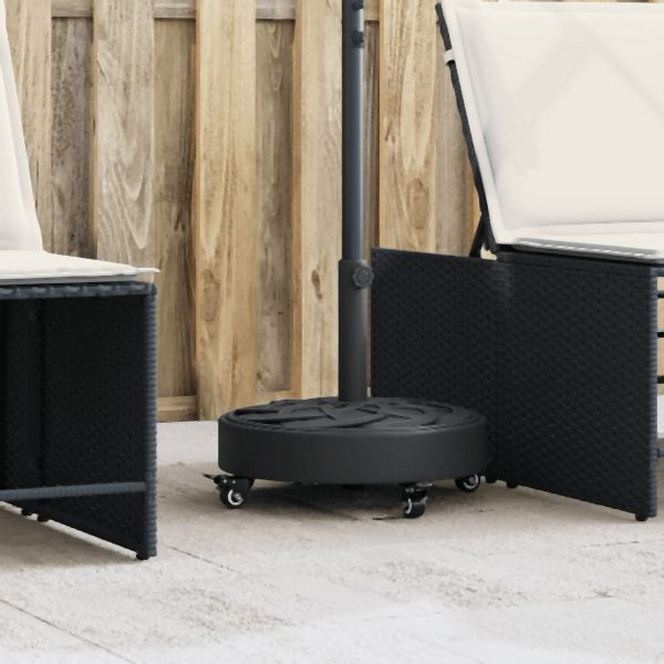 vidaXL Sonnenschirmständer mit Rollen für Ø38/48 mm Mast 27 kg Rund, 4007979