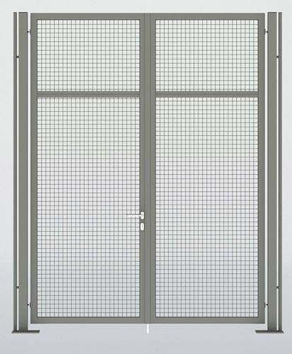 TTS Trennwandsystem 9200, Doppelflügeltor, B 2500, H 3000 mm, staubgrau, 285318