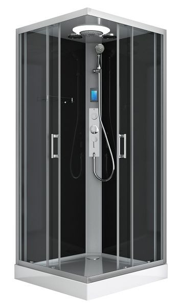 Sanotechnik Komplettduschkabine MIAMI 90x90x215cm chrom (Bausatz), CL21