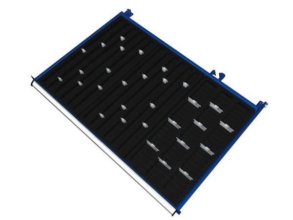KLW Einteilungsmaterialsatz für Schubladen Fachhöhe 50 bis 400 mm in SJB - Schrank, Schrankgröße 1031 x 750 mm B x T, SJB-B05-030