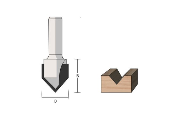 Famag V-Nutfräser HM, 3105.660.00