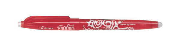 PILOT Tintenroller FriXion Ball 0.5 - 0,3 mm, rot, radierbar, BL-FR5-R