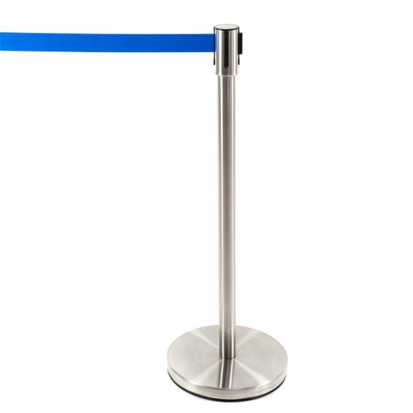 ALLPAX Stange Eleganter STOPPO Abgrenzungsständer, matt, Zugband BLAU, 10010790