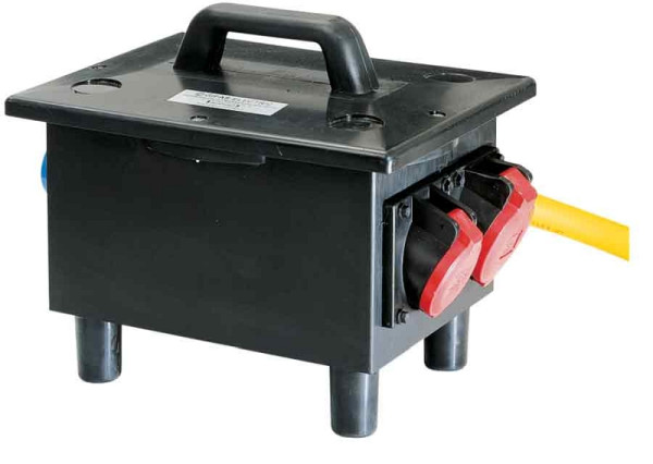 GIFAS Vollgummi-Sicherheitsverteiler Typ 6700, 3 m GIFAS PROFLEXX-07 Leitung 5 x 6 mm² mit CEE-Stecker 5 x 32 A/400 V, 208959