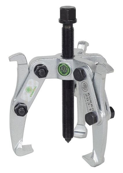 KUKKO 3-armiger Kombi-Abzieher mit umkehrbaren Abzughaken, Spannweite außen: 180 mm, 203-1