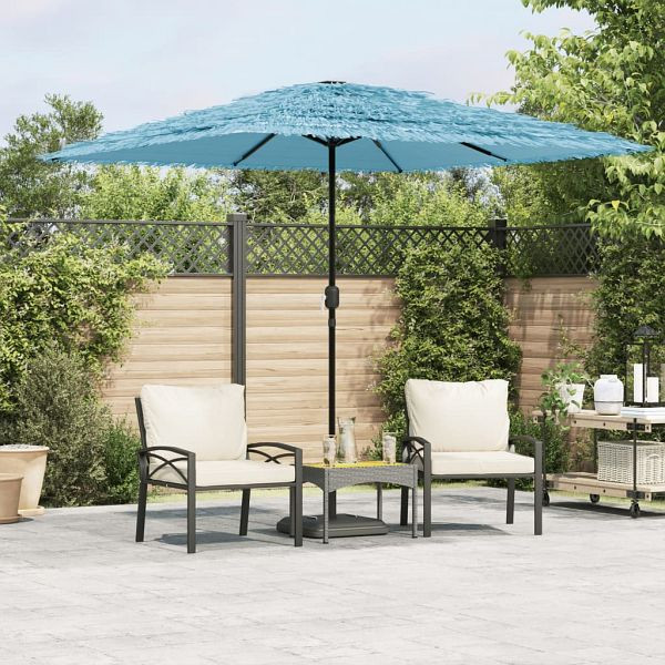 vidaXL Sonnenschirm mit Stahlmast Blau 248x248x248 cm, 4005090