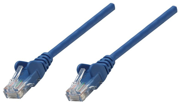 INTELLINET Premium Netzwerkkabel, Cat6, U/UTP, RJ45-Stecker/RJ45-Stecker, 2,0 m, blau, 738750
