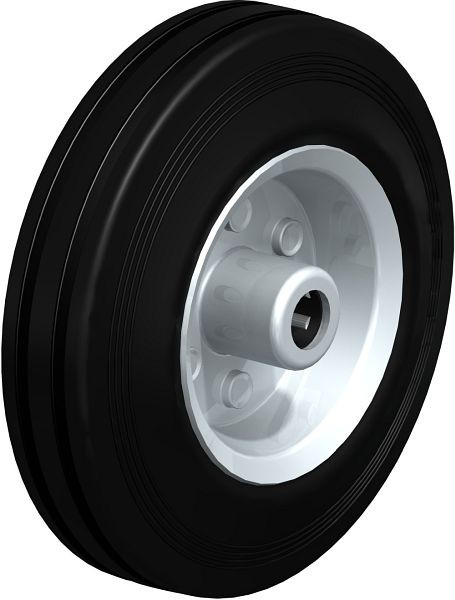 Blickle VE 125/12R Rad aus Vollgummi, Schwarz, 275792