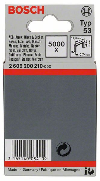 Bosch Feindrahtklammer Typ 53, 11,4 x 0,74 x 8 mm, 5000er-Pack, 2609200210