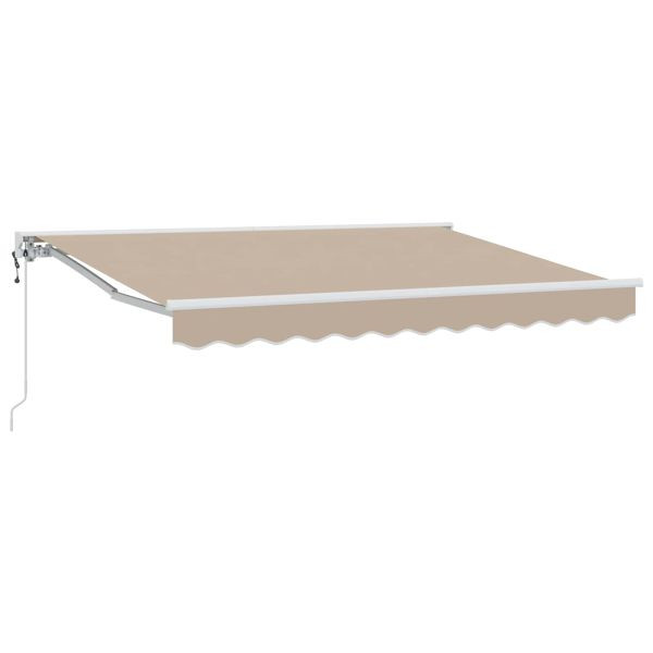 vidaXL Elektrische ausziehbare Markise Beige 3,5 x 2,5 m, 3420984
