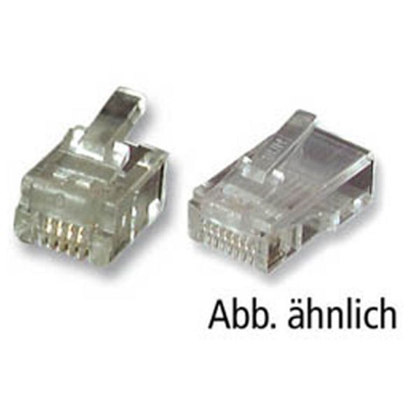 Dönges Modular-Stecker UTP, RJ11 6(4), transparent, VE: 100 Stück, 108212