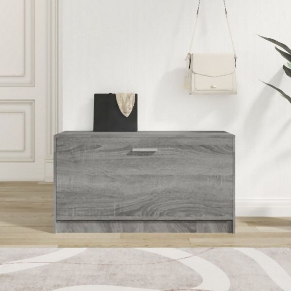 vidaXL Schuhbank Grau Sonoma 80x24x45 cm Holzwerkstoff, 342645
