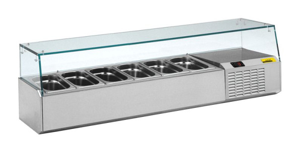 NordCap Pizzakühltisch-Aufsatz A 1480, für GN 1/4-150, steckerfertig, statische Kühlung, 46710307011-0-G-0