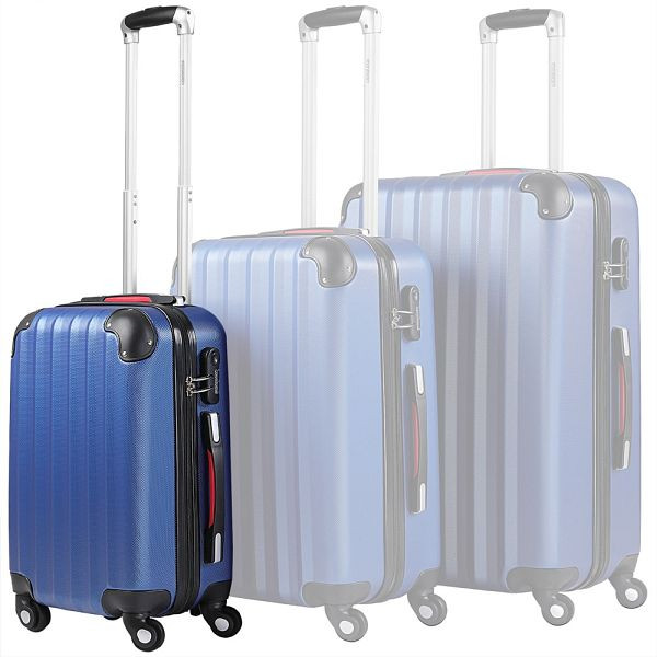 monzana Hartschalenkoffer Rollen 360º Handgepäck Blau ABS, 103082