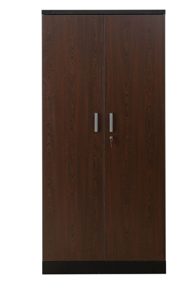 Gürkan Flügeltürenschrank, 42 x 92 x 195 cm, Schwarz, Wenge, Fachboden Stück 4, FLC/WD.19, 100126