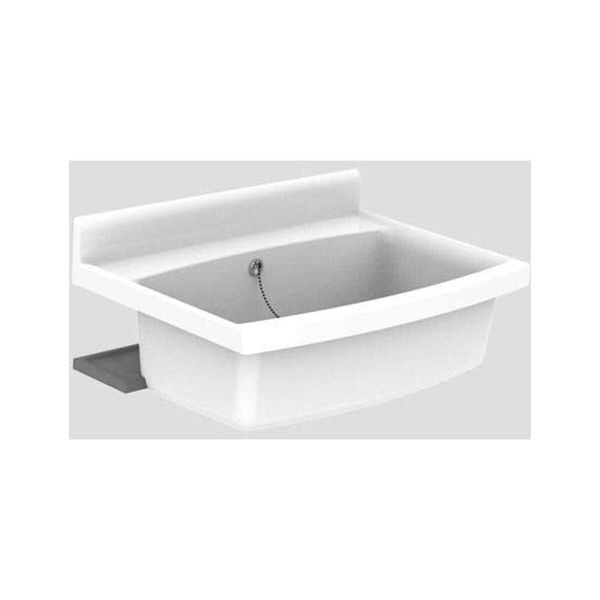 Sanit Beckenkombination maxi 70x50cm, weiß, Ablauf anthrazit, mit Überlauf 60.007.01.0099, 108828
