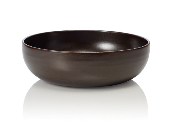 WAS Schale, Ø 26 cm, rund, metallic brown, Steinzeug, 452003026