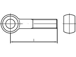 Augenschrauben DIN 444 Messing BM 8 x 70 VE=S (25 Stück)
