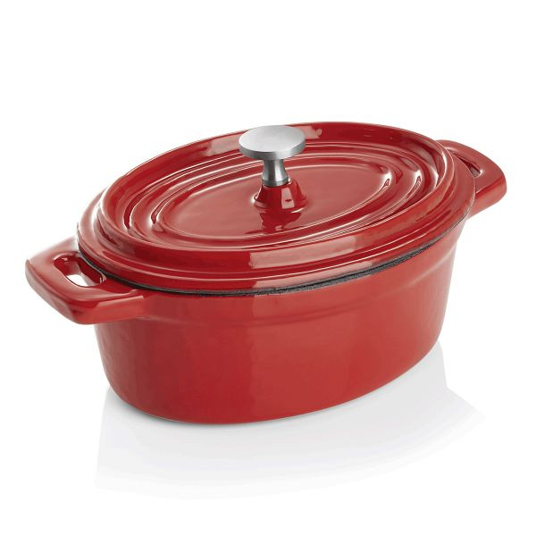WAS Cocotte, 12 x 9 x 5 cm, rot, Gusseisen emailliert, 3525120