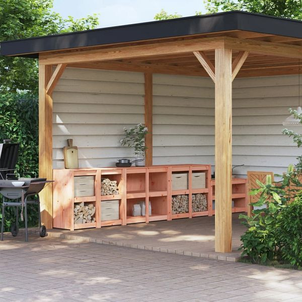 vidaXL Outdoor-Küchenschränke 4 Stück Massivholz Douglasie, 3196162