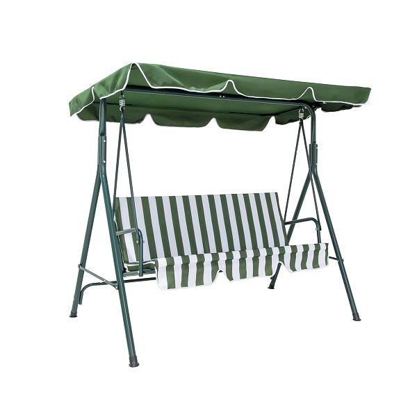 Sanotechnik Hollywoodschaukel grün weiß gestreift 172x112x152 cm, SW04