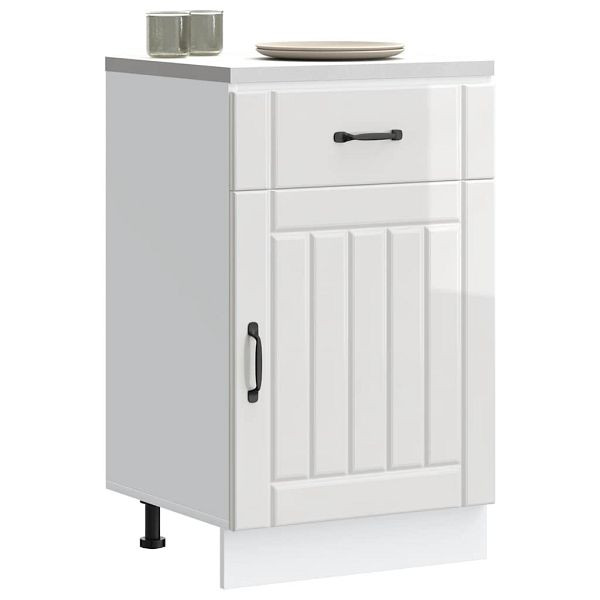 vidaXL Küchen-Unterschrank Lucca Hochglanz-Weiß Holzwerkstoff, 853719