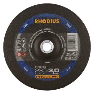 Rhodius PROline FTK33 Freihandtrennscheibe, Durchmesser [mm]: 230, Stärke [mm]: 3, Bohrung [mm]: 22.23, VE: 25 Stück, 200943