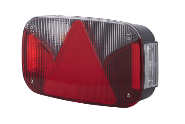 HELLA Heckleuchte, Glühlampe, 12V, vormontiert/Anbau/geschraubt, ECE, Lichtscheibenfarbe: rot/transparent, links, 2VB 998 232-537