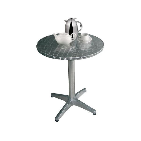 Bolero runder Bistrotisch Edelstahl 1 Bein 80cm, U426