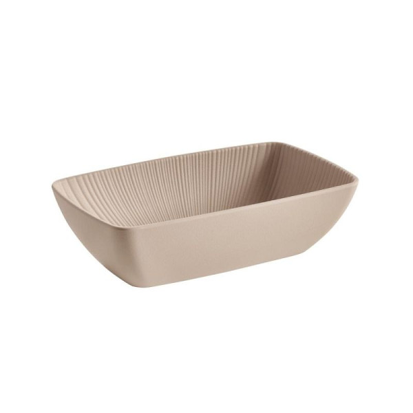 APS GN 1/4 Schale NERO, Melamin, 26,5 x 16,2 cm, Höhe 7,5 cm, sand, 85428