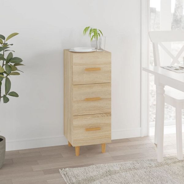 vidaXL Sideboard Sonoma-Eiche 34,5x34x90 cm Holzwerkstoff, 812342